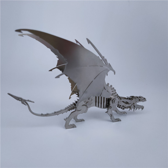 3D metal assembly model ice dragon