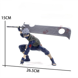 Naruto's hand-run dark part in the desktop scene of the Kakashi hand-made car decoration model without chopping the broadsword.